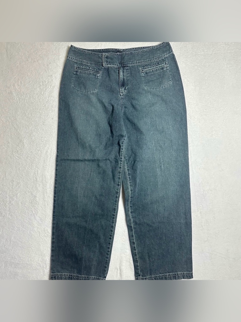 Chicos Women High Rise Wide Leg Jeans Blue Denim Size 3.5 (US 18) XL So Slimming